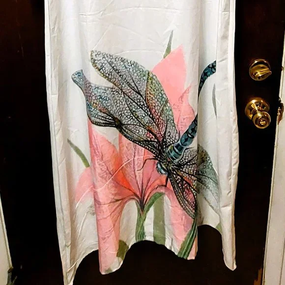 MISSLOOK | Dresses | Misslook Womens Maxi Dress White Floral Dragonfly  Graphic Print Boho | Poshmark